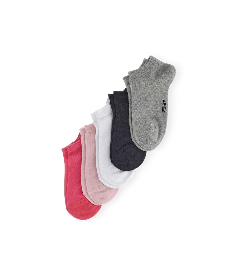 Basic κοντή κάλτσα, ιδανική για καθημερινή χρήση. Σετ 5 τεμαχίων με διάφορα χρώματα, μαλακή και άνετη, τέλεια για να ταιριάξει με κάθε εμφάνιση.