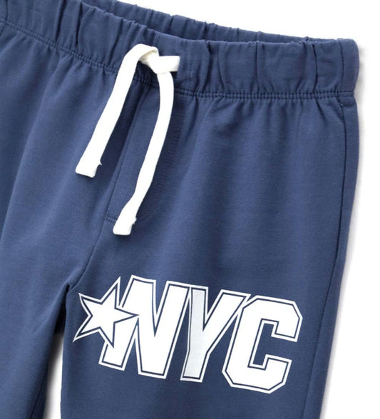 Original Marines Παντελόνι Φούτερ Μπλε Βαμβακερό FF25