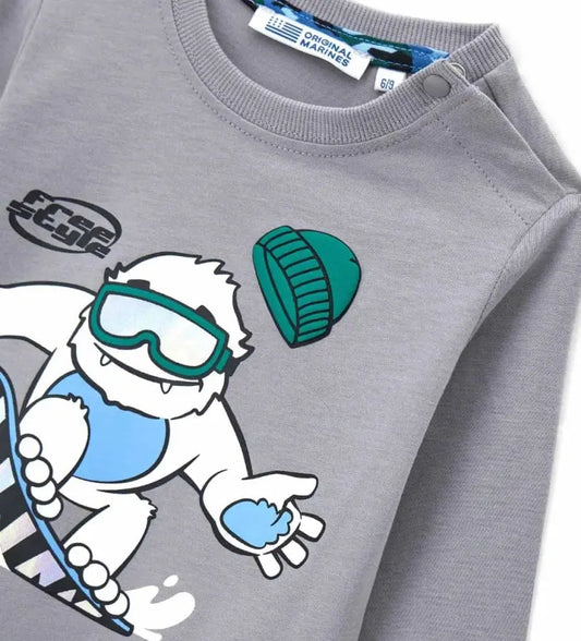 μακρυμάνικη μπλούζα παιδική με άνοιγμα με κουμπάκια