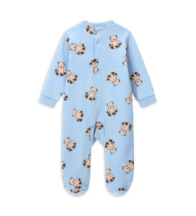 Βρεφικό φορμάκι από βαμβάκι με allover print και μακριά μανίκια
Λεπτομέρεια snap buttons στο πίσω μέρος και στο καβάλο
Ribbed τελειώματα σε μανίκια για καλύτερη εφαρμογή
Αντιολισθητικό τύπωμα κάτω από τα πόδια για ασφάλεια