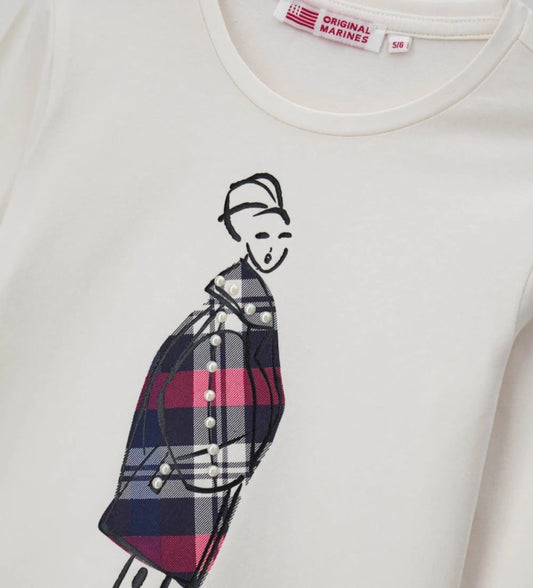 Original Marines Μπλούζα Μαρκυμάνικη με Πέρλες FF25