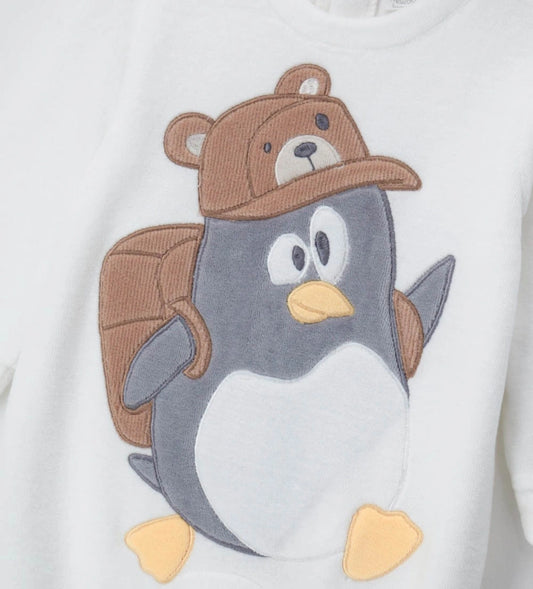 Original Marines Βρεφικό Φορμάκι Πιγκουίνος με Τσάντα FF25