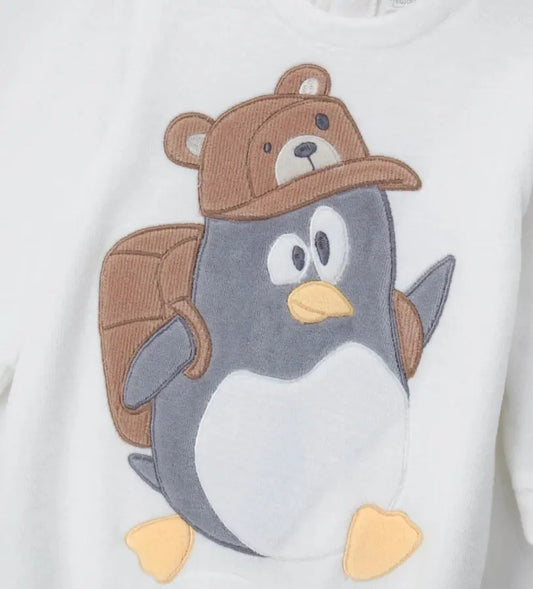 Original Marines Βρεφικό Φορμάκι Πιγκουίνος με Τσάντα