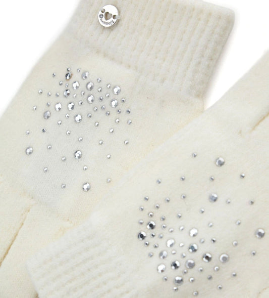 Μαγικά γάντια με τεχνολογία αφής, διακοσμημένα με στρας και χάντρες. Επιτρέπουν τη χρήση συσκευών αφής χωρίς να τα αφαιρείτε, προσφέροντας άνεση και στυλ στις κρύες μέρες.