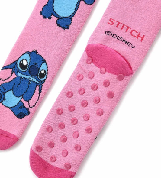 Κάλτσα με αντιολισθητική σόλα, ζακάρ σχέδιο και χαρακτήρα Disney Stitch. Ασφαλής, άνετη και διασκεδαστική, ιδανική για στιγμές χαλάρωσης.