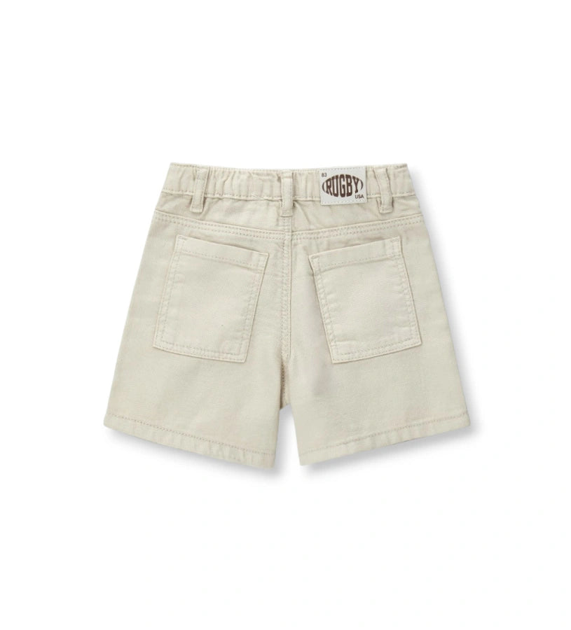 Η άνετη ελαστική εφαρμογή της αγορίστικης βερμούδας για ηλικίες 6m-5y.