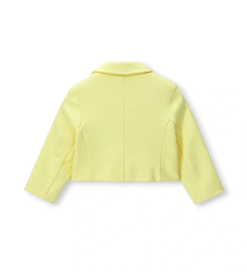 Η εσωτερική φόδρα και η ελαστική εφαρμογή της κοριτσίστικης ζακέτας για ηλικίες 6m-5y.