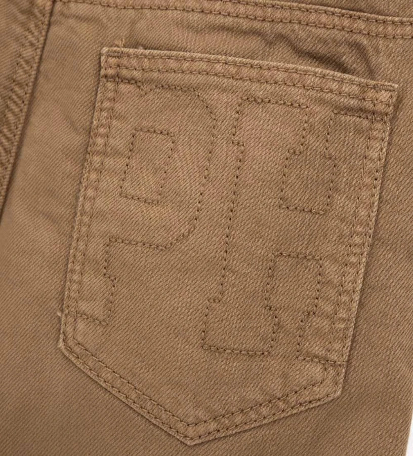 Παιδική καφέ βερμούδα gabardine για αγόρι με 5 τσέπες Original Marines.