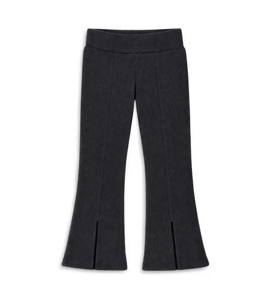 Κοριτσίστικο μαύρο ριμπ κολάν καμπάνα Original Marines με διακοσμητικές ραφές μπροστά.