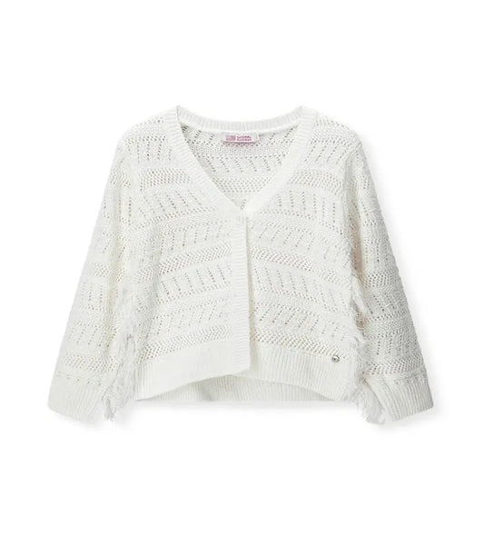 Παιδική Πλεκτή Ζακέτα για Κορίτσι με Κρόσσια