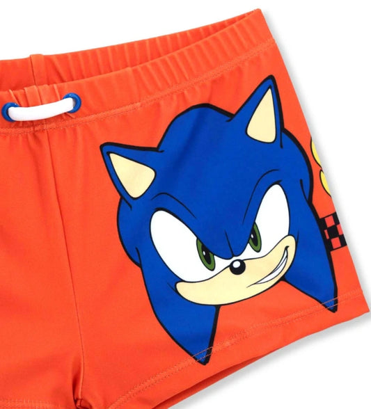 Παιδικό μαγιό για αγόρι 5-14 ετών με τύπωμα Sega Sonic και ελαστική Lycra Original Marines.