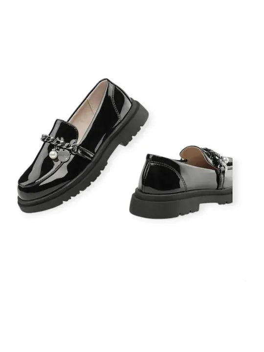 Παιδικά Loafers Mayoral για Κορίτσια σε Μαύρη Λούστρινη Απόχρωση