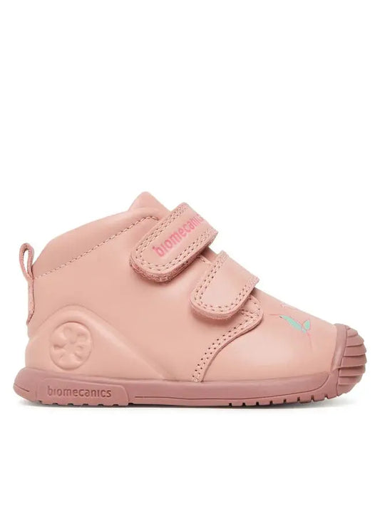 Biomecanics Παιδικό Μποτάκι για Κορίτσι με Διπλό Σκρατς σε Ροζ Απόχρωση