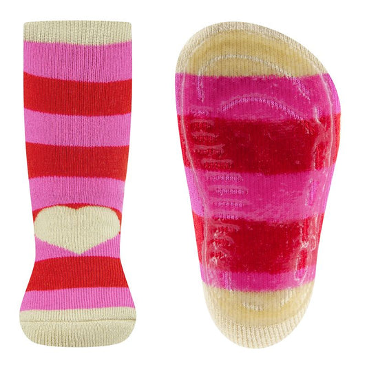 Καλτσοπαντόφλα με Ρίγες και Καρδιά FF25