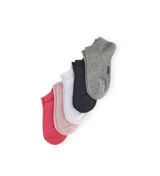 Basic κοντή κάλτσα, ιδανική για καθημερινή χρήση. Σετ 5 τεμαχίων με διάφορα χρώματα, μαλακή και άνετη, τέλεια για να ταιριάξει με κάθε εμφάνιση.