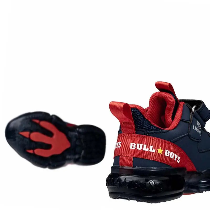 Bull Boys Αθλητικό Ανατομικό Παπούτσι με Σκρατς και Φωτάκια FF24  