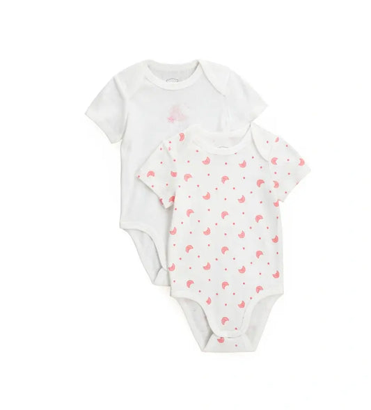 Σετ δύο βρεφικών κορμακιών costina από 100% βαμβάκι σε απαλές αποχρώσεις

Βρεφικό body με στάμπα all over από βαμβάκι costina

Βρεφικό κορμάκι με cartoon στάμπα στο μπροστινό μέρος

Λεπτομέρεια κουμπιών στο καβάλο σε βρεφικό κορμάκι