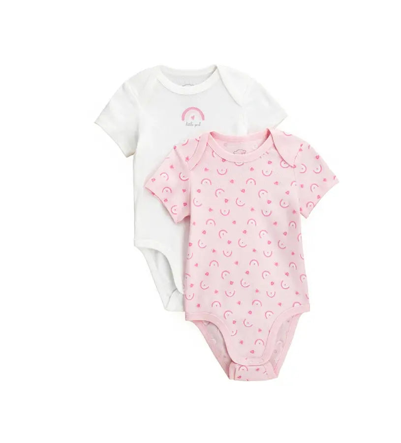 Σετ δύο βρεφικών κορμακιών κοντομάνικων βαμβακερών σε παστέλ χρώματα

Βρεφικό body με λαγουδάκια all over tone on tone

Βρεφικό κορμάκι κοντομάνικο με σχέδιο λαγουδάκι στο μπροστινό μέρος

Λεπτομέρεια κουμπιών στο καβάλο σε βρεφικό κορμάκι