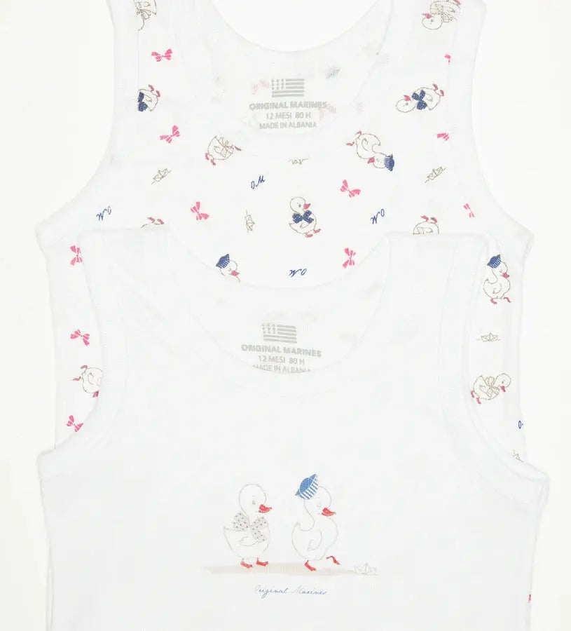 Σετ δύο βρεφικών κορμακιών αμάνικων από βαμβάκι costina

Λευκό βρεφικό body canottiera από βαμβάκι

Ροζ ριγέ βρεφικό κορμάκι αμάνικο από costina

Λεπτομέρεια ενισχυμένων τελειωμάτων και κουμπιών στο καβάλο