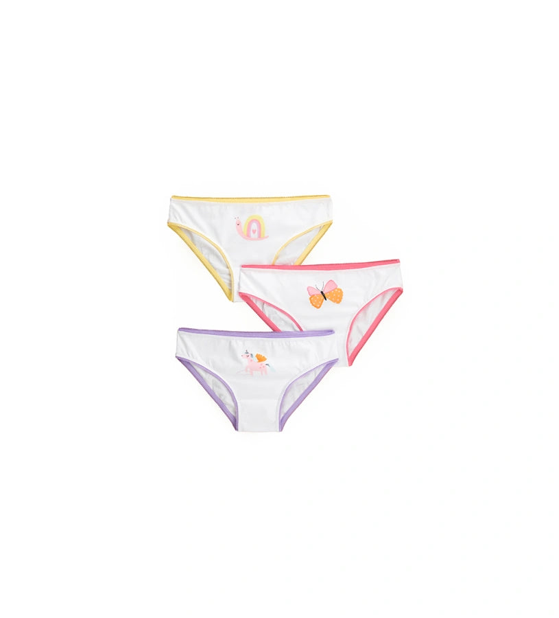 Παιδικό σλιπ για κορίτσι από βαμβάκι σε μονόχρωμο σχέδιο, διακοσμημένο με μικρό φιόγκο. Απαλό και άνετο, ιδανικό για καθημερινή χρήση.