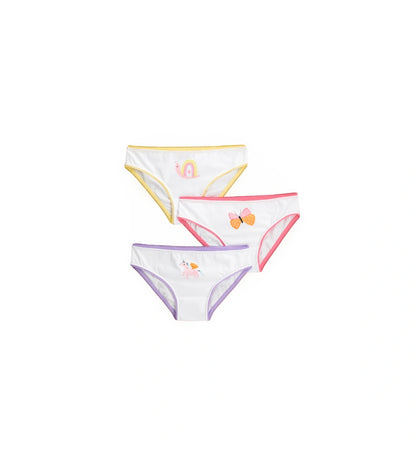 Παιδικό σλιπ για κορίτσι από βαμβάκι σε μονόχρωμο σχέδιο, διακοσμημένο με μικρό φιόγκο. Απαλό και άνετο, ιδανικό για καθημερινή χρήση.