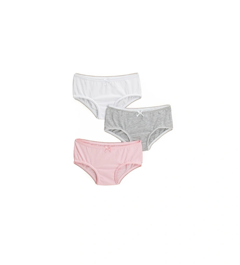 Παιδικό σλιπ από βαμβάκι σε μονόχρωμο σχέδιο με διακοσμητικό φιόγκο.