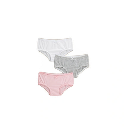 Παιδικό σλιπ από βαμβάκι σε μονόχρωμο σχέδιο με διακοσμητικό φιόγκο.