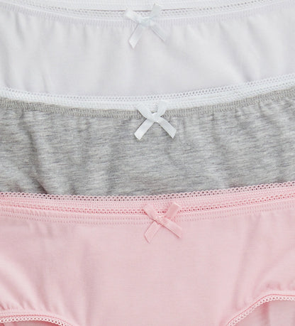 Παιδικό σλιπ από βαμβάκι σε μονόχρωμο σχέδιο με διακοσμητικό φιόγκο.