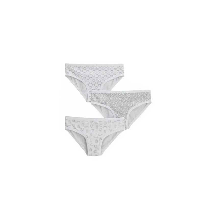 Παιδικό σλιπ από ελαστικό βαμβάκι με φιόγκο και δαντέλα.