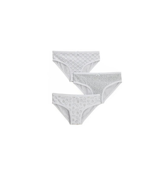 Παιδικό σλιπ από ελαστικό βαμβάκι με φιόγκο και δαντέλα.