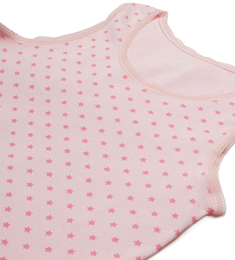 Παιδικό φανελάκι. Κατασκευασμένο από αγνό 100% οργανικό βαμβάκι με ραφές στο ίδιο χρώμα.