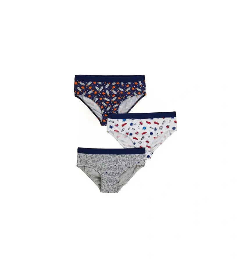 παιδικά slip αγόρι σετ τριών τεμαχίων

παιδικά εσώρουχα αγοριού με ψηλό ελαστικό

slip αγοριού με παιδικά σχέδια

άνετα παιδικά slip για καθημερινή χρήση