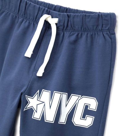 Original Marines Παντελόνι Φούτερ Μπλε Βαμβακερό FF25