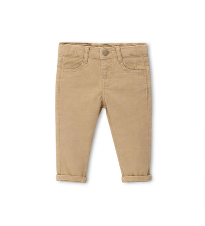 Παιδικό παντελόνι με τιράντες για αγόρι garment-dyed σε στυλ 5-pocket.