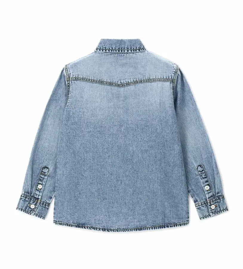 Η πίσω όψη του βαμβακερού denim πουκαμίσου Original Marines για ηλικίες 5-14 ετών.