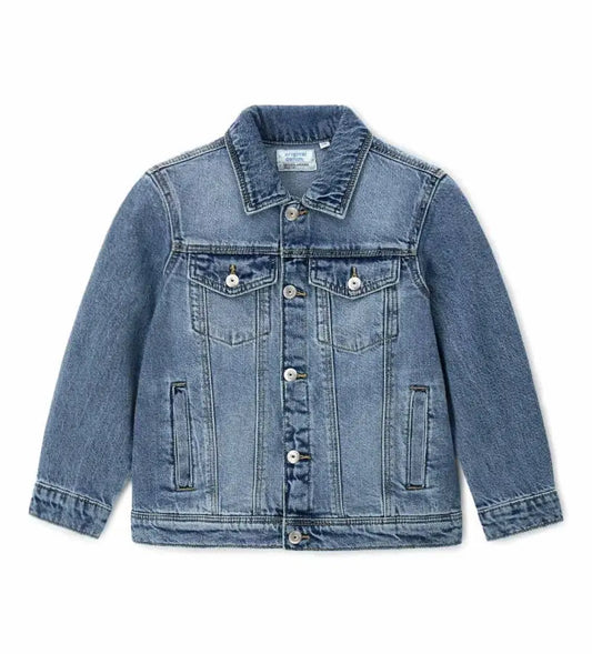 Original Marines Παιδικό Μπουφάν για Denim για αγόρι 5–14 ετών σε μπλε χρώμα με κουμπιά και τσέπες στο στήθος, κατάλληλο για σχολείο και βόλτες. Μπορεί να φορεθεί την άνοιξη και το καλοκαίρι