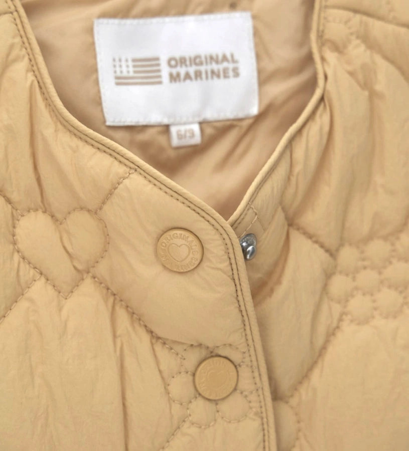 Original Marines Αμάνικο καπιτονέ γιλέκο για κορίτσι 6μηνών εως 5 χρονών σε χρώμα Κίτρινο