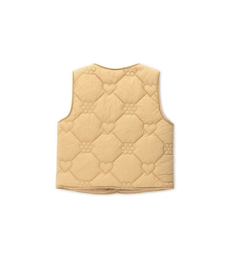 Original Marines Αμάνικο καπιτονέ γιλέκο για κορίτσι 6μηνών εως 5 χρονών σε χρώμα Κίτρινο