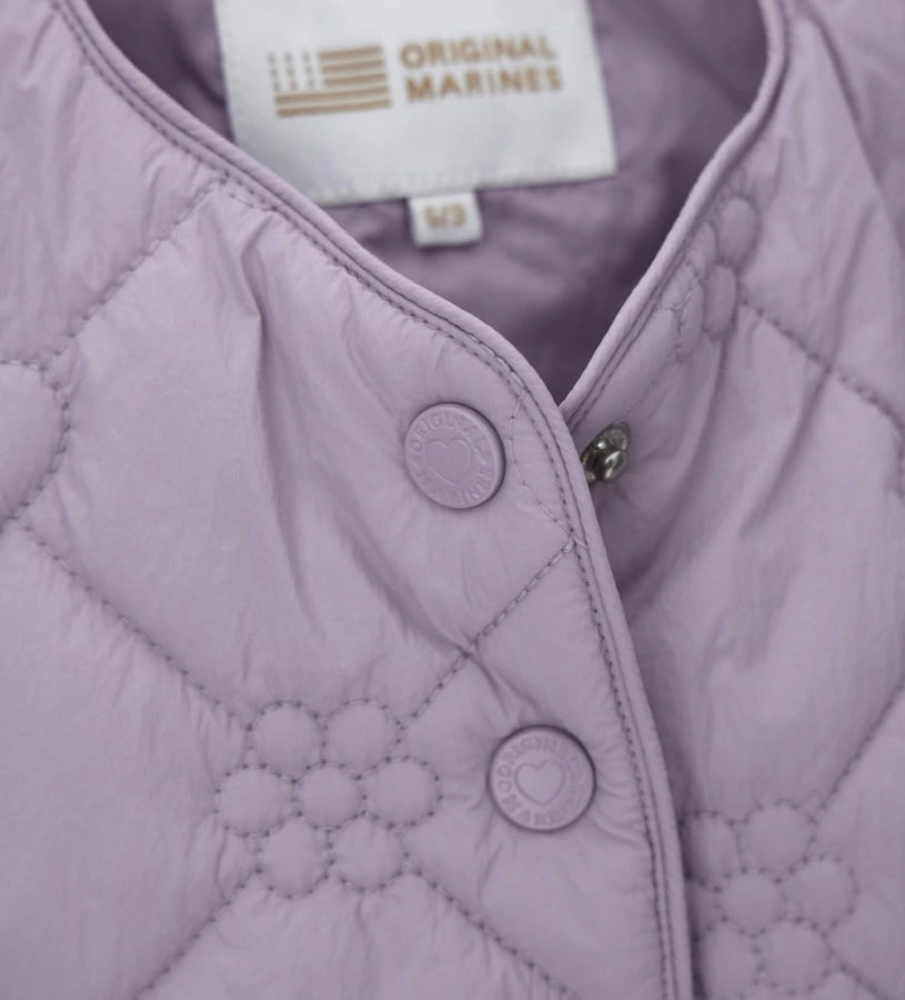 Original Marines Αμάνικο καπιτονέ γιλέκο για κορίτσι 6μηνών εως 5 χρονών σε χρώμα μωβ, λιλά