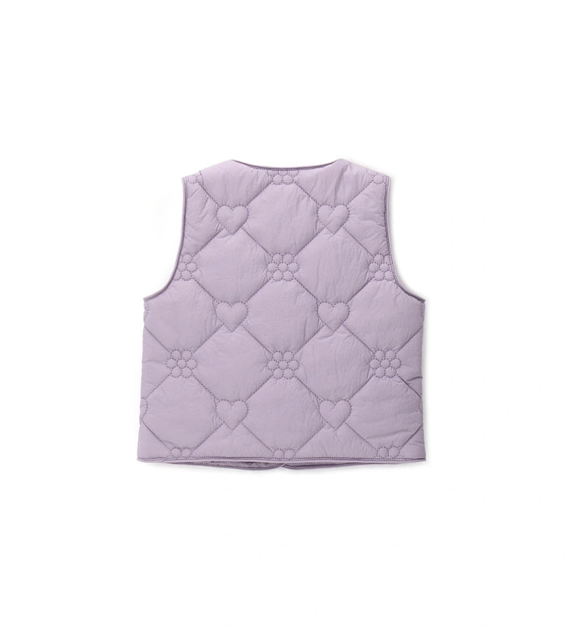 Original Marines Αμάνικο καπιτονέ γιλέκο για κορίτσι 6μηνών εως 5 χρονών σε χρώμα μωβ, λιλά
