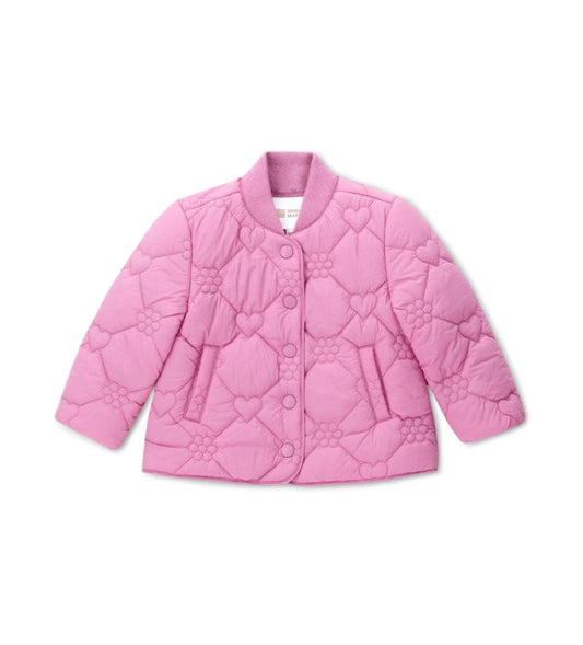 Κοριτσίστικο καπιτονέ μπουφάν Original Marines σε nylon ύφασμα με μπροστινές τσέπες και κουμπιά.