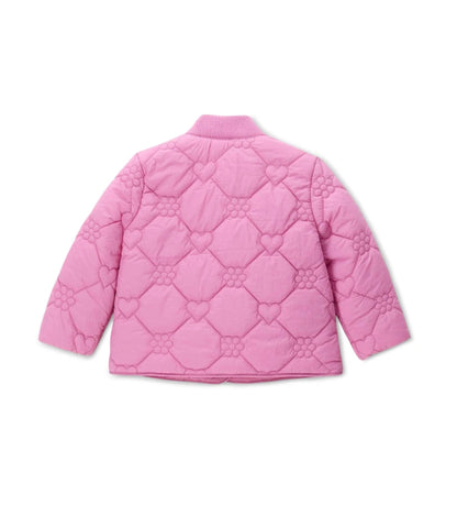 Κοριτσίστικο καπιτονέ μπουφάν Original Marines σε nylon ύφασμα με μπροστινές τσέπες και κουμπιά.