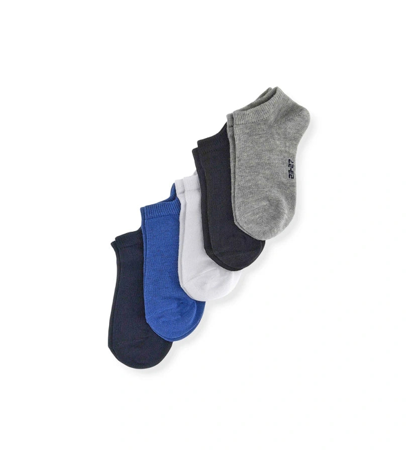 Basic κοντή κάλτσα, ιδανική για καθημερινή χρήση. Σετ 5 τεμαχίων με διάφορα χρώματα, μαλακή και άνετη, τέλεια για να ταιριάξει με κάθε εμφάνιση.