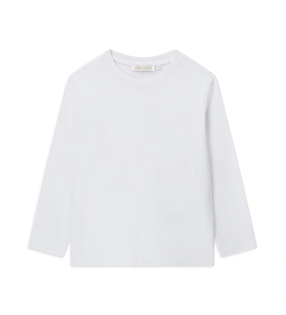 Μπλούζα με μακριά μανίκια από απαλό βαμβακερό ζέρσεϊ, ιδανική για καθημερινή άνεση. Η στρογγυλή λαιμόκοψη με ριμπ ύφανση προσθέτει στυλ και πρακτικότητα στην εμφάνιση.