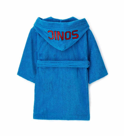 Παιδικό μπλε μπουρνούζι για αγόρι με τον Sonic στην κουκούλα Original Marines.