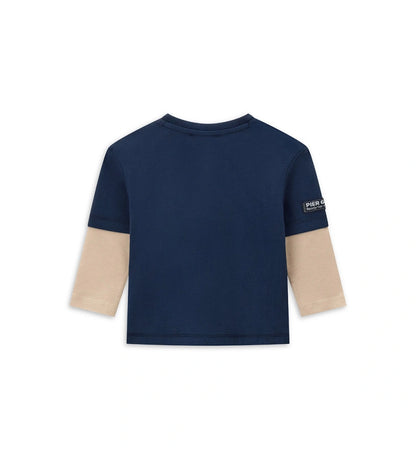 Original Marines Μπλούζα Μπλε με Διπλό Μανίκι FF25