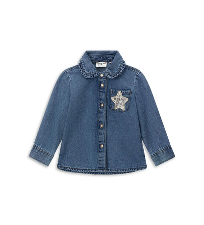 Original Marines Πουκάμισο Denim με Βολάν FF25