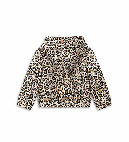 Ζεστό φούτερ από ελαστικό βαμβάκι με κουκούλα επενδεδυμένη με βαμβάκι, μακριά μανίκια και πρακτικό φερμουάρ. Πουά τύπωμα με αστέρια και θερμοκολλημένα studs.