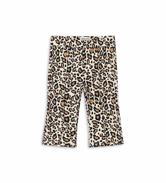 Παντελόνι από μαλακό ελαστικό βαμβακερό φλις με φαρδύ τελείωμα και allover πουά τύπωμα, για ένα πρακτικό και μοντέρνο στυλ.