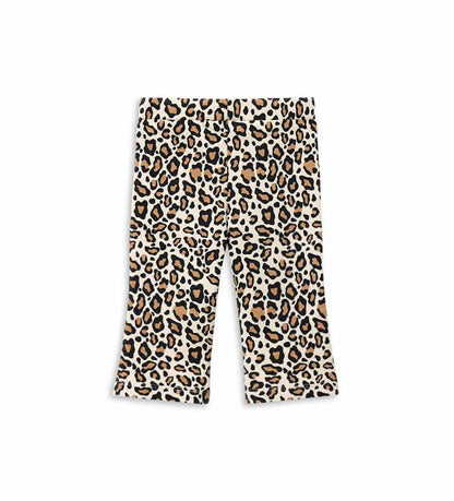 Παντελόνι από μαλακό ελαστικό βαμβακερό φλις με φαρδύ τελείωμα και allover πουά τύπωμα, για ένα πρακτικό και μοντέρνο στυλ.